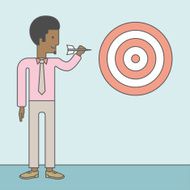 Businessman with target board N6