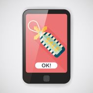 Christmas sale tag flat icon with long shadow eps10