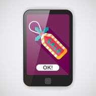 Christmas sale tag flat icon with long shadow eps10 N2