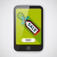 Christmas sale tag flat icon with long shadow eps10 N4