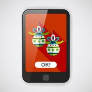 Christmas ball flat icon with long shadow eps10 N4