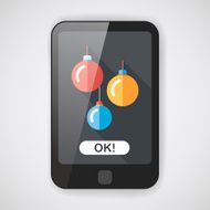 Christmas ball flat icon with long shadow eps10 N7
