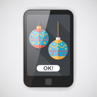 Christmas ball flat icon with long shadow eps10 N15