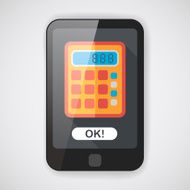 calculator flat icon with long shadow eps10 N2