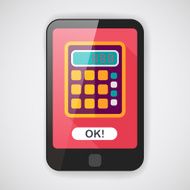 calculator flat icon with long shadow eps10 N3