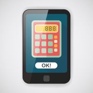calculator flat icon with long shadow eps10 N4