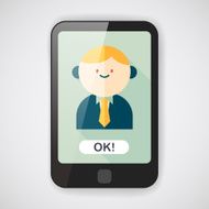 businessman flat icon with long shadow eps10