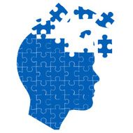 man&#039;s mind with jigsaw puzzle