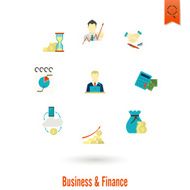 business and finance icon set N51