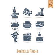 business and finance icon set N53