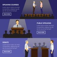 Public speaking design concept set