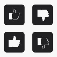 Vector modern thumb up icons set N2