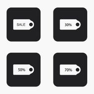 Vector modern sale icons set N2