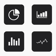 Vector modern graph icons set N2