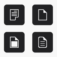 Vector modern file icons set N2