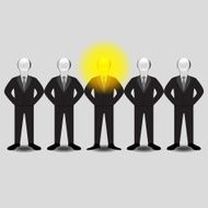 One In Many Businessman Have Bright Idea