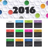 Calendar Template for Year 2016 N4
