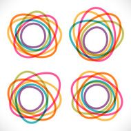 Set of colorful round abstract banners