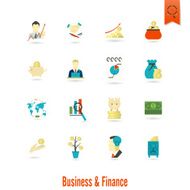 business and finance icon set N63