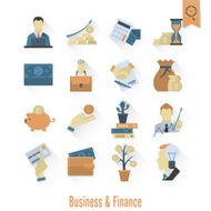 business and finance icon set N66