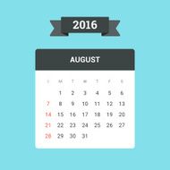 August 2016 calendar N2