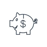 Vector piggy bank icon N5