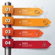 Design flat shadow step number banners graphic or website Vecto