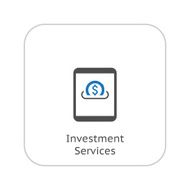 Flat Design Investment Services Icon Isolated Illustration