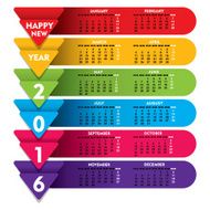 creative new year 2016 calendar design N2