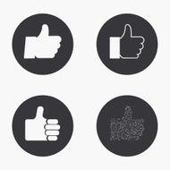 Vector modern thumb up icons set N3