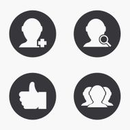 Vector modern social network icons set N3