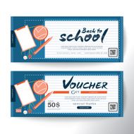 Gift Voucher concept back to school