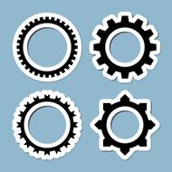 gear icon set N4