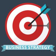 Business strategy concept Flat design stylish Target