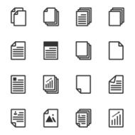 Paper icon Document icon Vector EPS10 N2