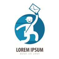 mail vector logo design template postman or delivery icon
