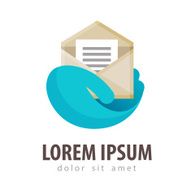 mail vector logo design template message or delivery icon