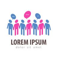 communication vector logo design template teamwork or forum icon