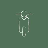 Scooter icon drawn in chalk N2