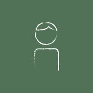 Man icon drawn in chalk