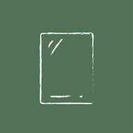 Touch screen tablet icon drawn in chalk N2