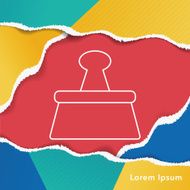 Binder Clip line icon