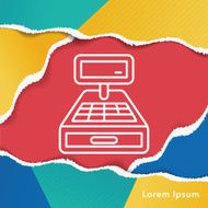 Cash register line icon N3