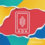 phone shopping line icon N3