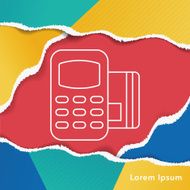 Credit card machine line icon N2
