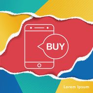 phone shopping line icon N4