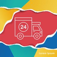 cargo truck line icon N10