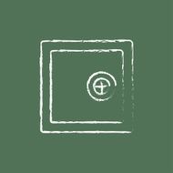 Safe icon drawn in chalk