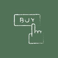 Buy button icon drawn in chalk