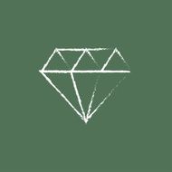 Diamond icon drawn in chalk